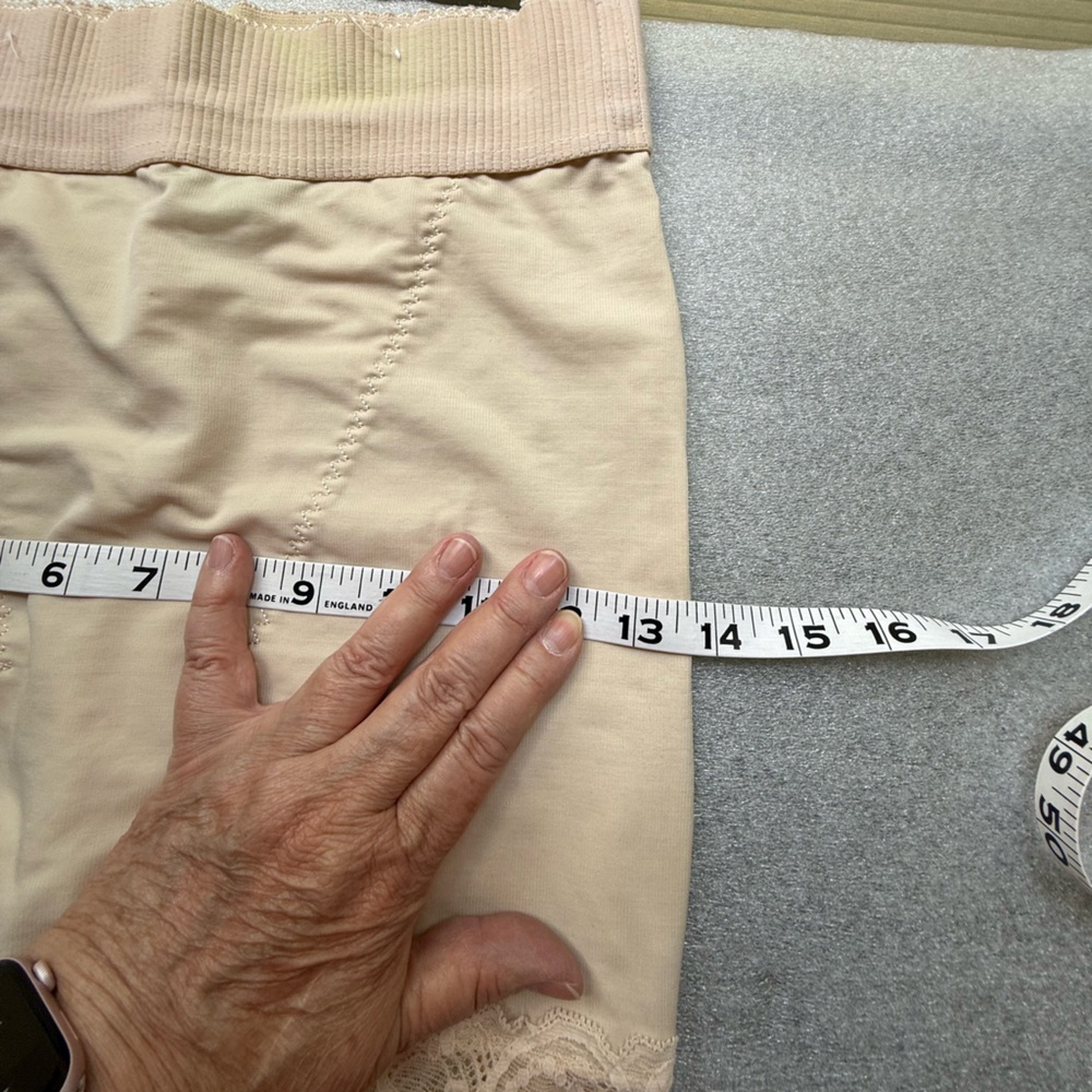 2/$16 Shaper Lace Trim Beige Slip with Panty - Picture 3 of 12